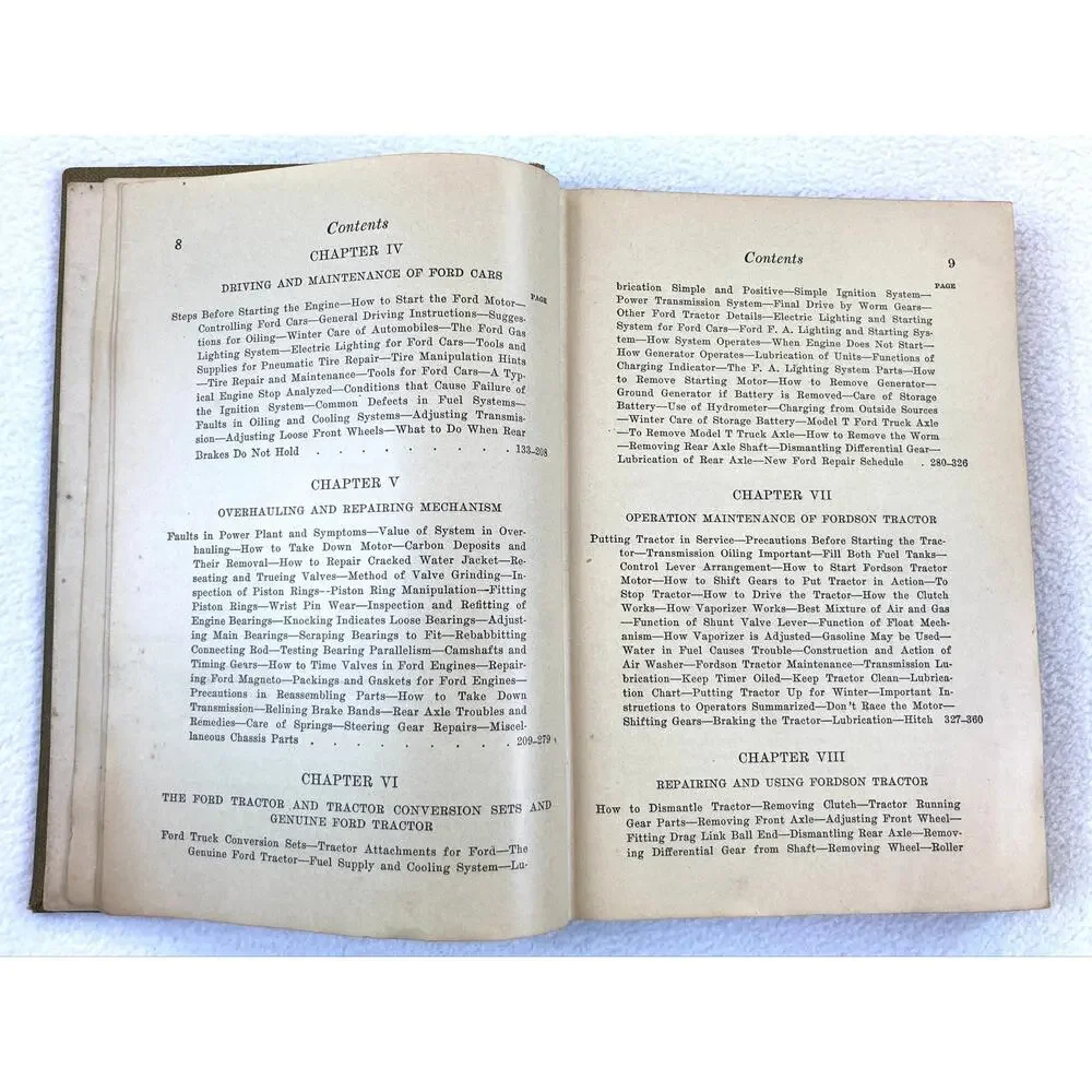Model T Ford Car 1922 Complete Reference Rare Over 100 Year Old Book Fair